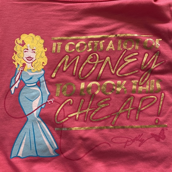 Doggy Parton Pink It Cost a lot of Money to Look This Cheap Dog T Shirt Size L - Picture 2 of 7